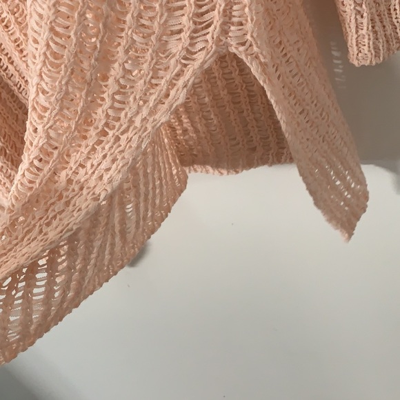 BLUSH PINK CROCHETED LONG SLEEVE TOPS WOMEN SIZE 3X - Picture 9 of 9